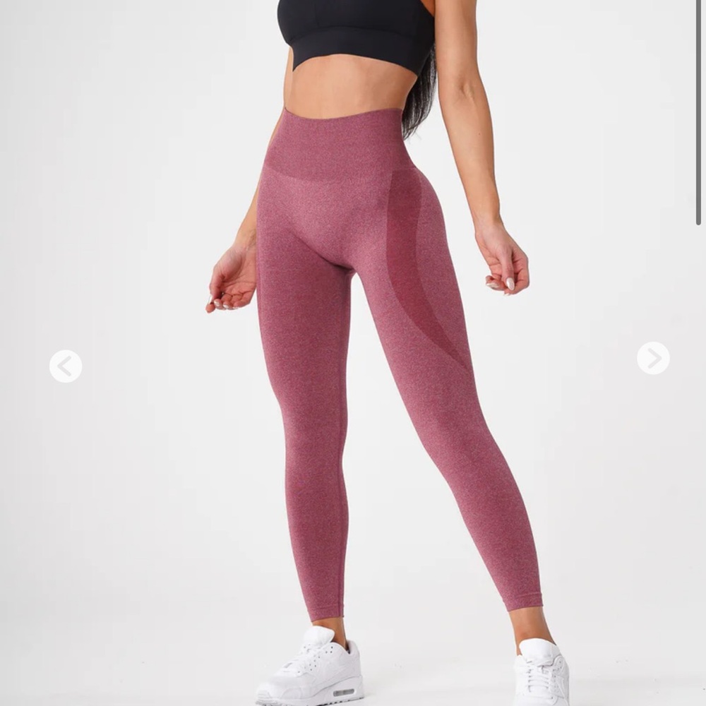 NVGTN Seamless High-Waist Leggings in Mauve Pink